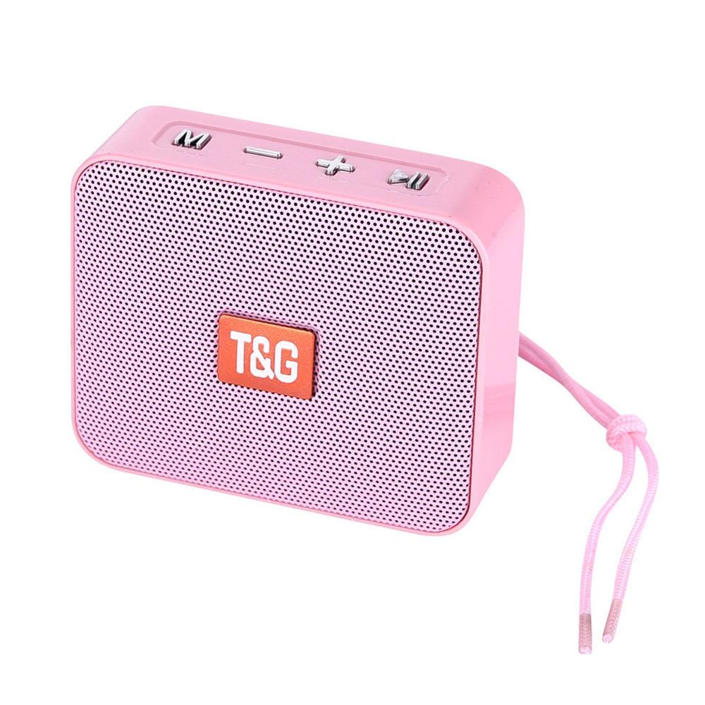 TG166 Mini Altoparlante del Bluetooth Portatile Piccolo Altoparlante Senza Fili di Bluetooth 5.0 di Sostegno della carta di TF USB FM Radio caixa de som altavoces: Colore rosa