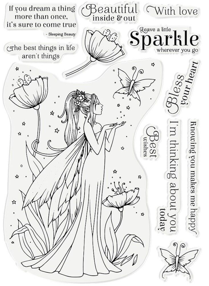 Fairy transparent genomskinlig stämpel sigill för gör-det-själv scrapbooking fotoalbum dekorativa klara stämplar  a906