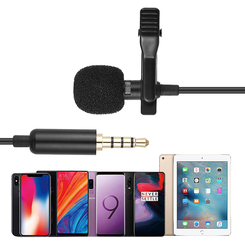 Mini Clip-On Kraag Tie Microfoon Professionals 3.5 Mm Jack Plug Mic Stereo Mini Wired Externe Microfoon Microfono Voor telefoon