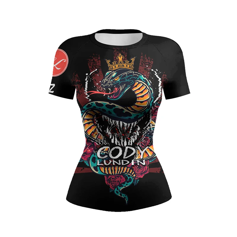 Camiseta de compresión Rashguard para mujer, anime de película, gimnasio, culturismo, yoga, delgada, serrée, Y-dehors, boxe, MMA