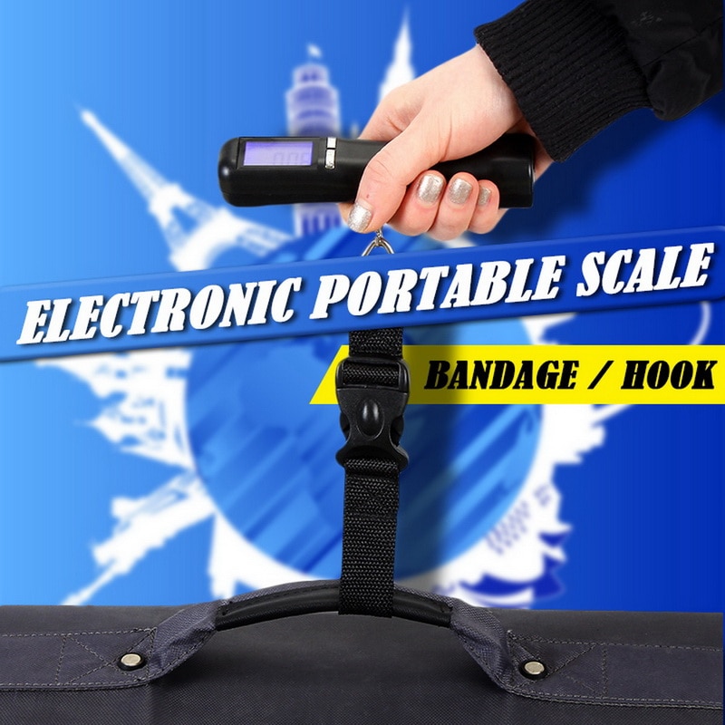 LCD rétro-éclairé voyage Portable bagages bagages valise sac poids numérique pesage crochet/pansement échelle