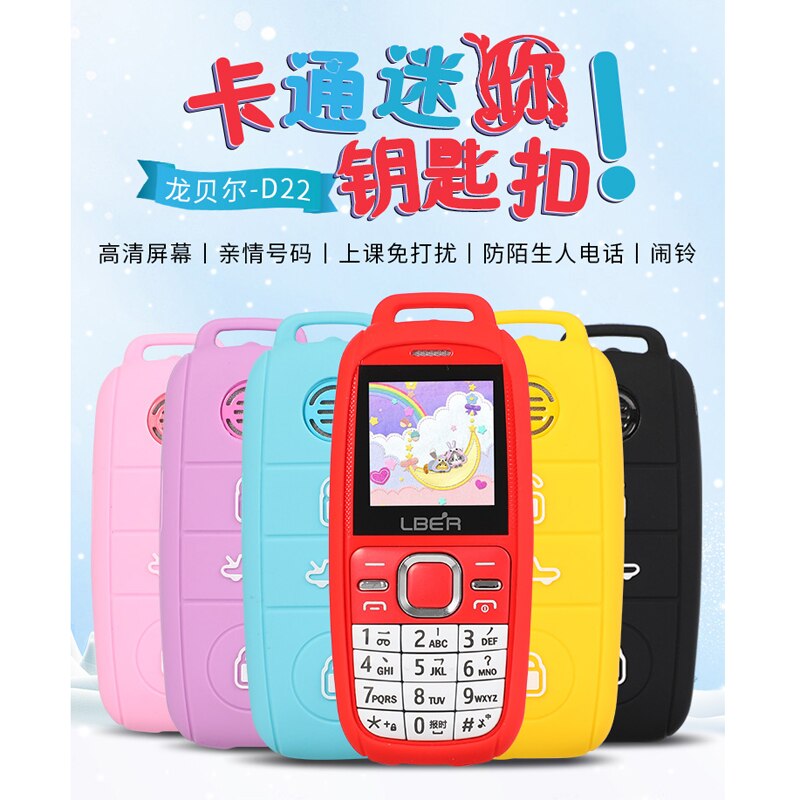 Bar Lovely Cartoon Pocket Small Mobile Phone Student Children No Camera Bluetooth Torch Mini Cute CellPhone Free Case