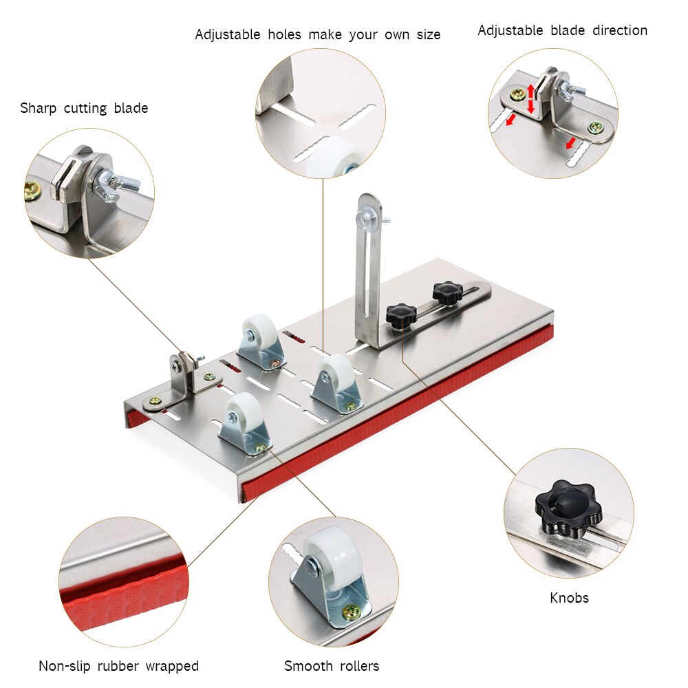 Stainless Steel Adjustable Glass Bottle Cutter DIY Bottle Cutting Tool for Wine Beer Round Square Bottles Glass Cutter