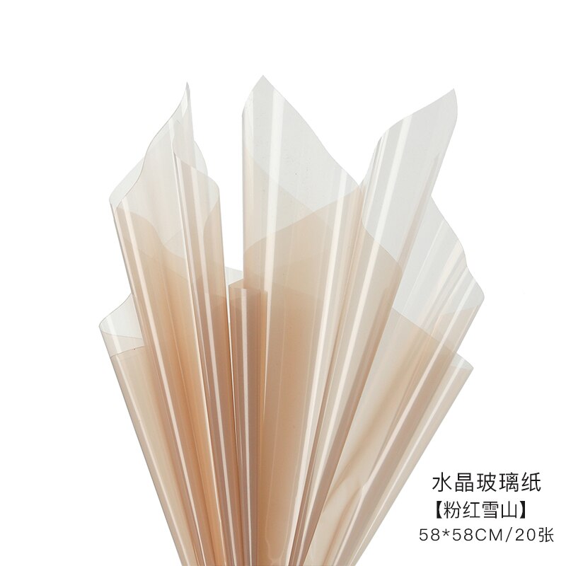 Papel transparente para envolver Flores, transparente, para , ramo de flores, plástico OPP de Color brillante, 20 unidades: Color 004