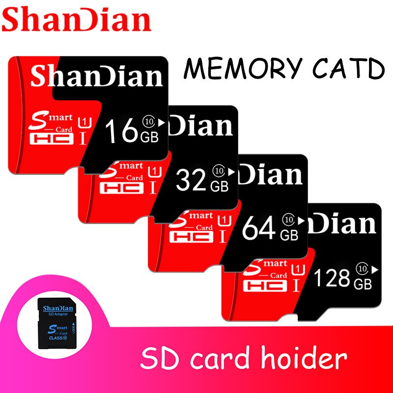 Shandian Hoge Snelheid Micro Sd Kaart 8Gb 16Gb 32Gb 64Gb Klasse 10 Flash Geheugenkaart Micro Sd 32gb Sdcard Voor Smartphone/Camera