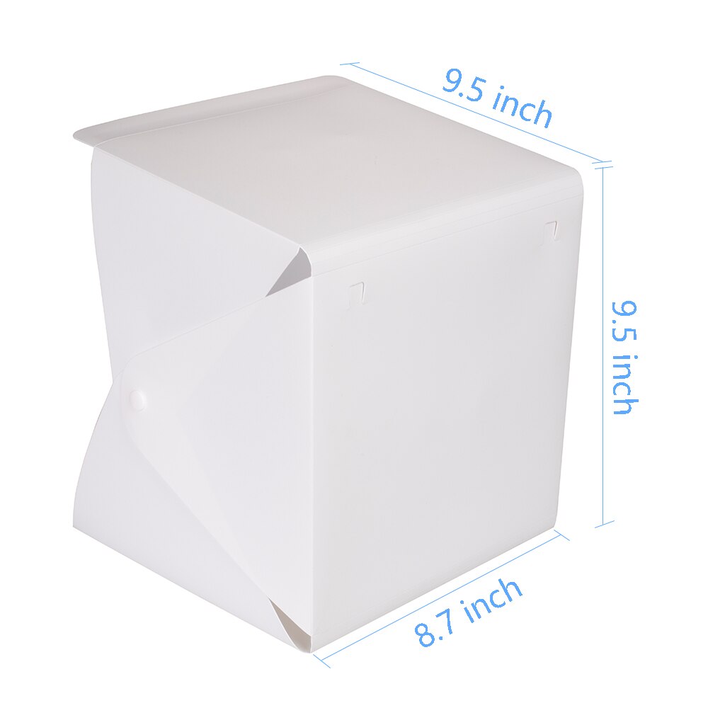 23*23cm 9.5" Button Type Photography Shooting Softbox Portable Foldable White Mini Studio Photo Box With 5 Color Background Tent