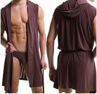 Peignoir Homme Bath Robe Men Robe Men: Brown / S