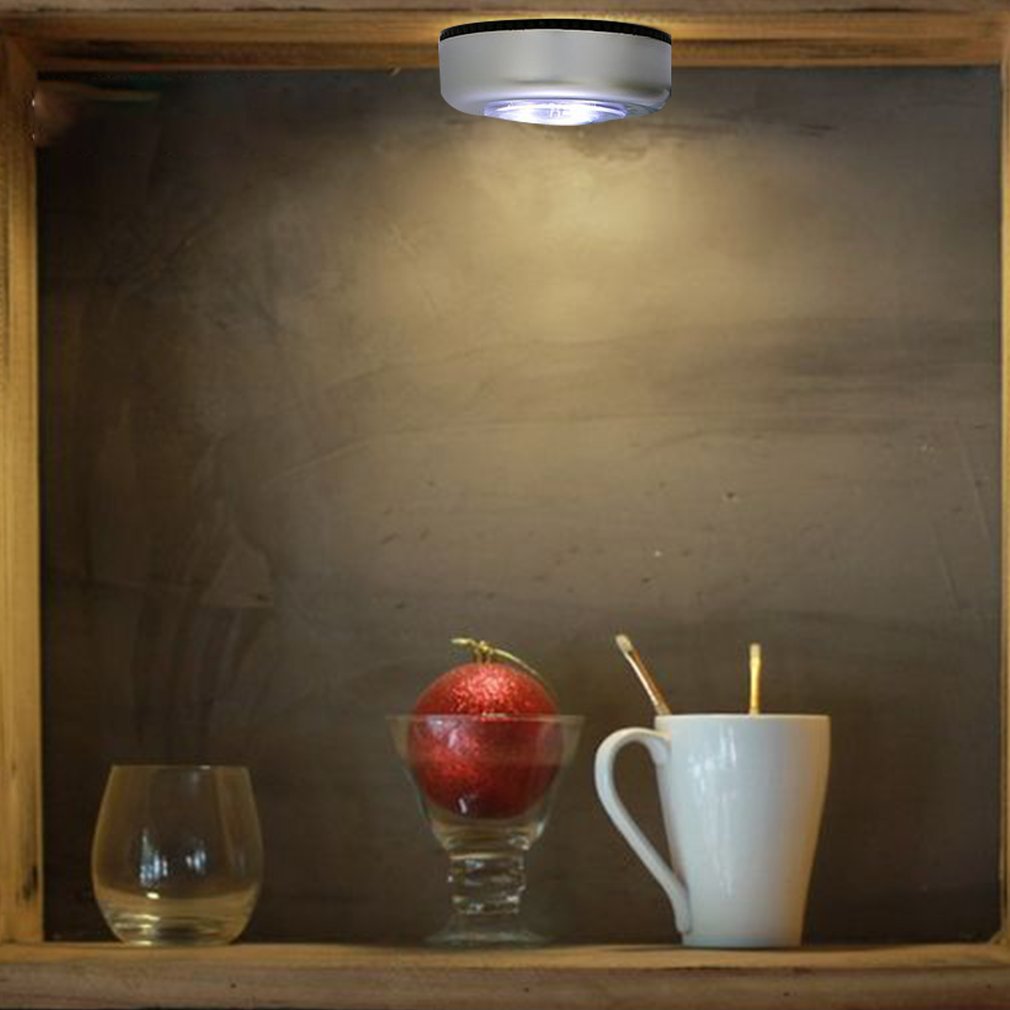 Nuovo Batterij Aangedreven lampada da parete Zelfklevende Cordless Stick Tap Kledingkast Slaapkamer Licht Lamp Auto Plafond Night Lights