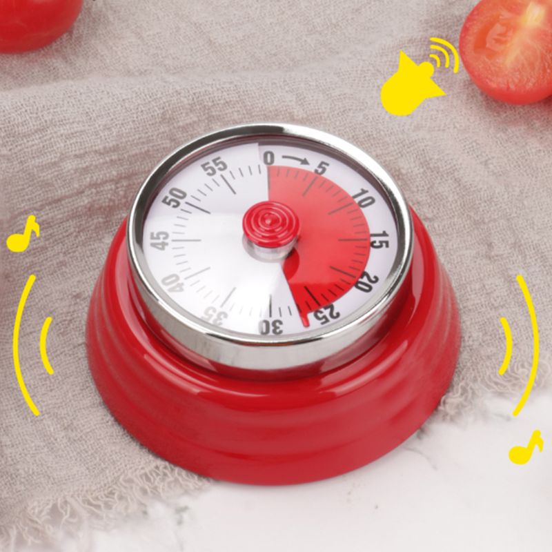 Kitchen Timer Countdown Magnetic Long Ring Bell Alarm Loud 60-Minute Square Cook