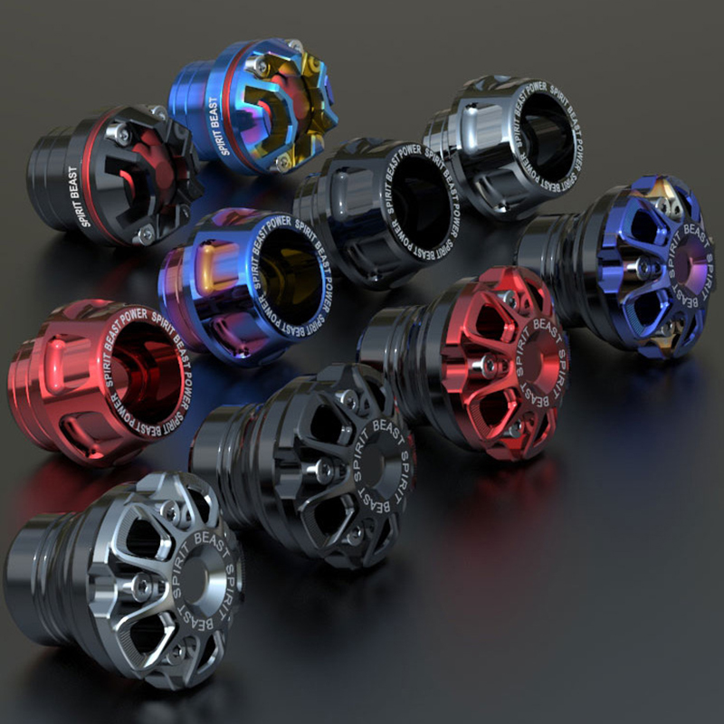 Spirit Beast 1 Pc moto Anti-chute bloc Modification accessoires universels personnalité avant amortisseur Anti-chute bloc