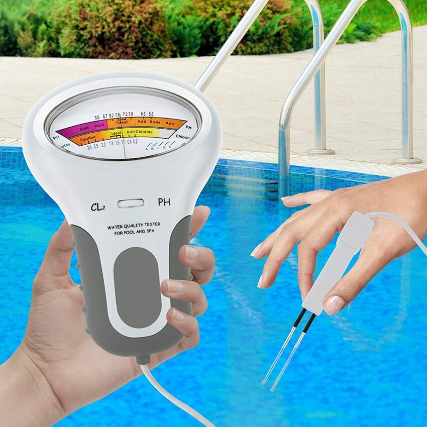 2-In-1 Chloor &amp; Ph Meter Water Ph En Chloor Niveau CL2 Tester Meter Voor Zwemmen zwembad Spa Drinkwater