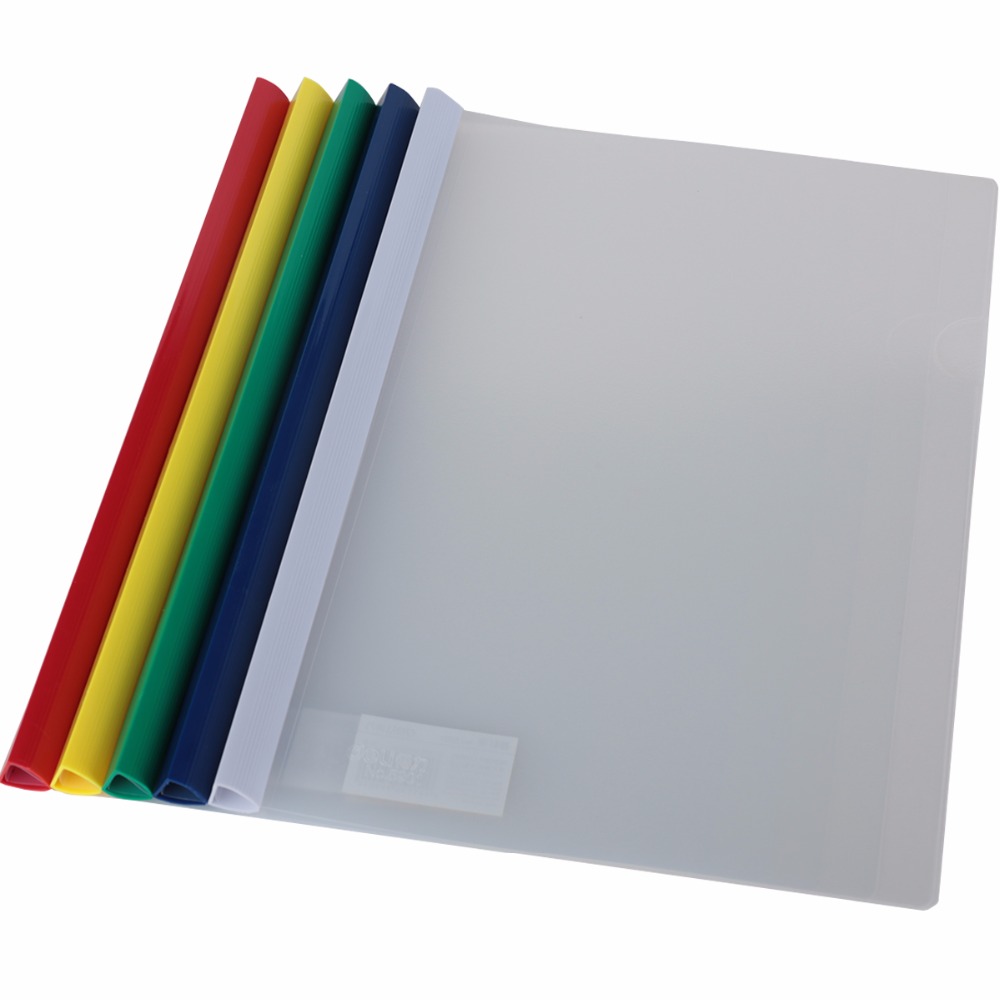 Deli 5 stk klemmerapportmappe 80 ark højkapacitet farverig fortykkelse datalagring klip dokumentholder god