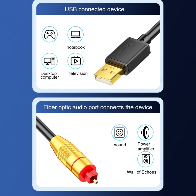 Cable sonido analógico óptico fibra Digital USB SPDIF Cable convertidor sonido Coaxial Digital para altavoces HDTV