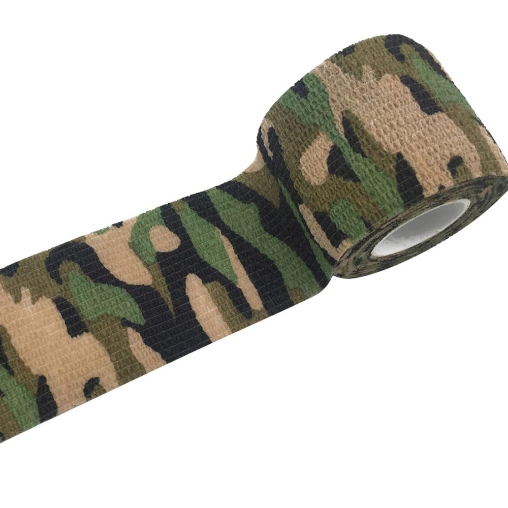 Army Camo Camouflage Elastic Tape Durable Disposable Waterproof Nonwoven Wrist Wound Bandage Sports Support Tatoo Grip Wrap: Purple