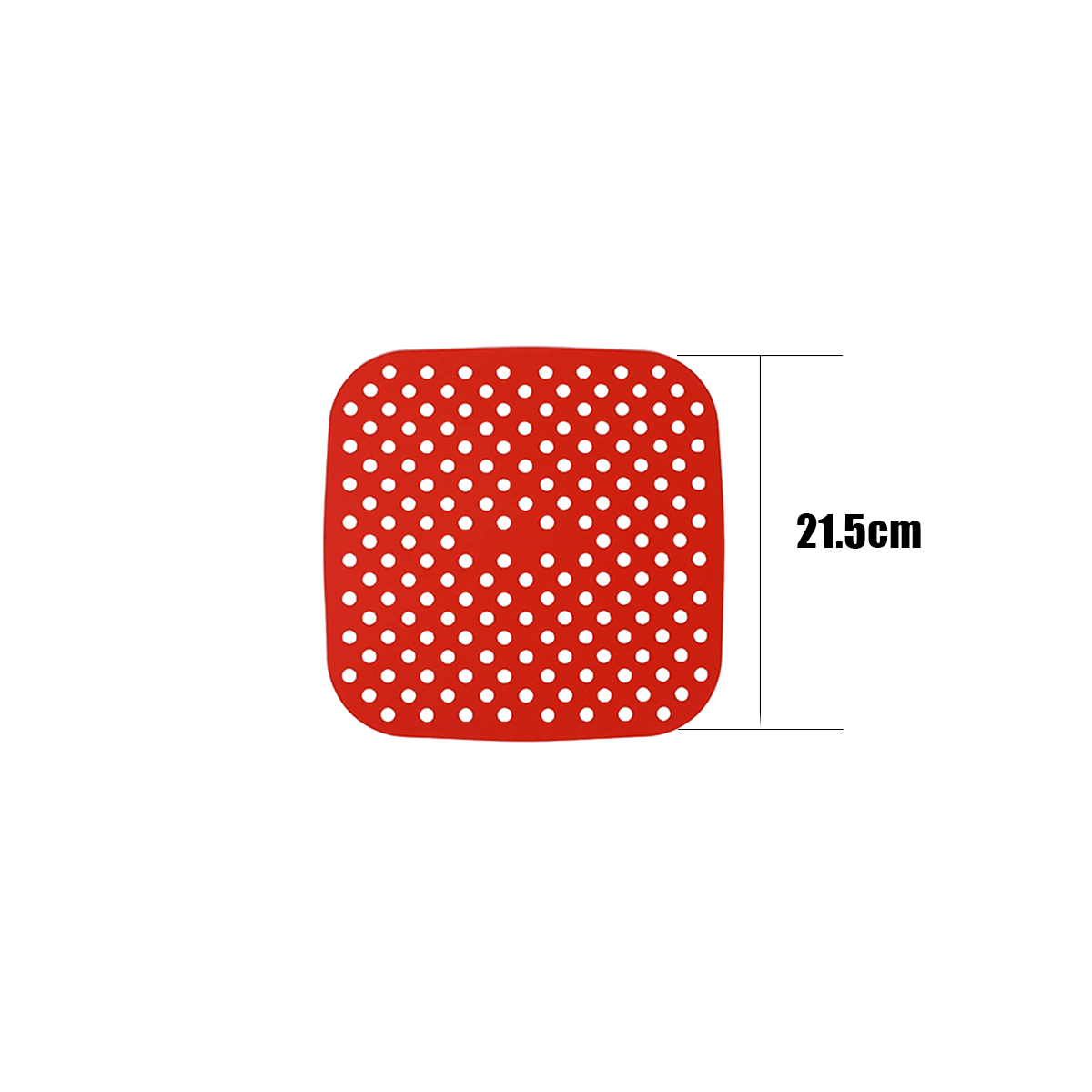 Silicone Air Friteuse Pads Non-stick Stoomboot Pad Bakken Binnenvoering Airfryer Hergebruikt Om Voedsel Steken Keuken Tool: Red square 8.5in