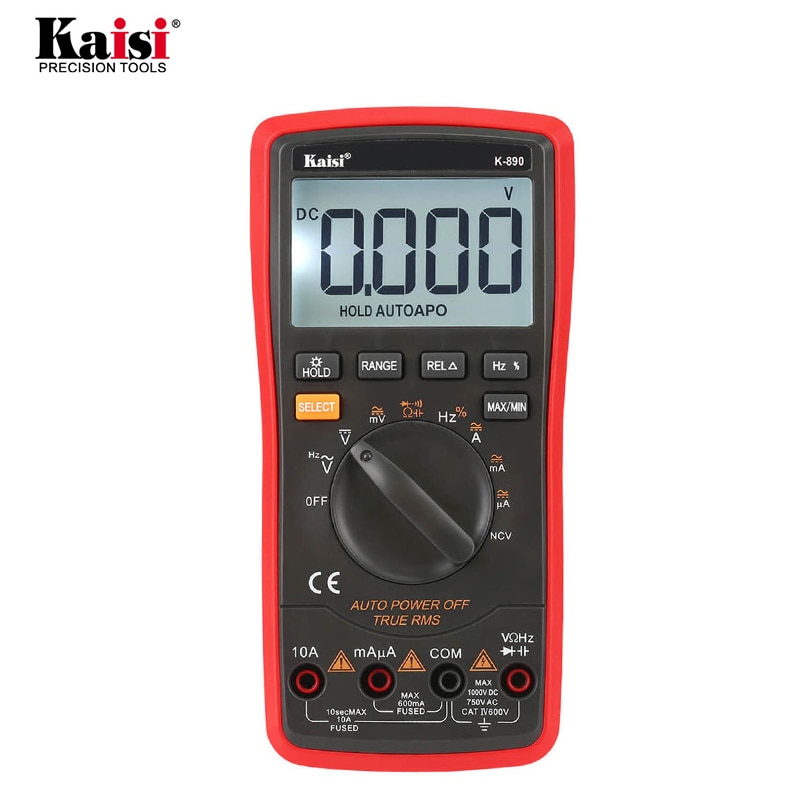 Kaisi K-890 Professionele Lcd Digitale Multimeter Elektrische Handheld Digitale Multimeter Tester Multimetro Ampèremeter Multitester
