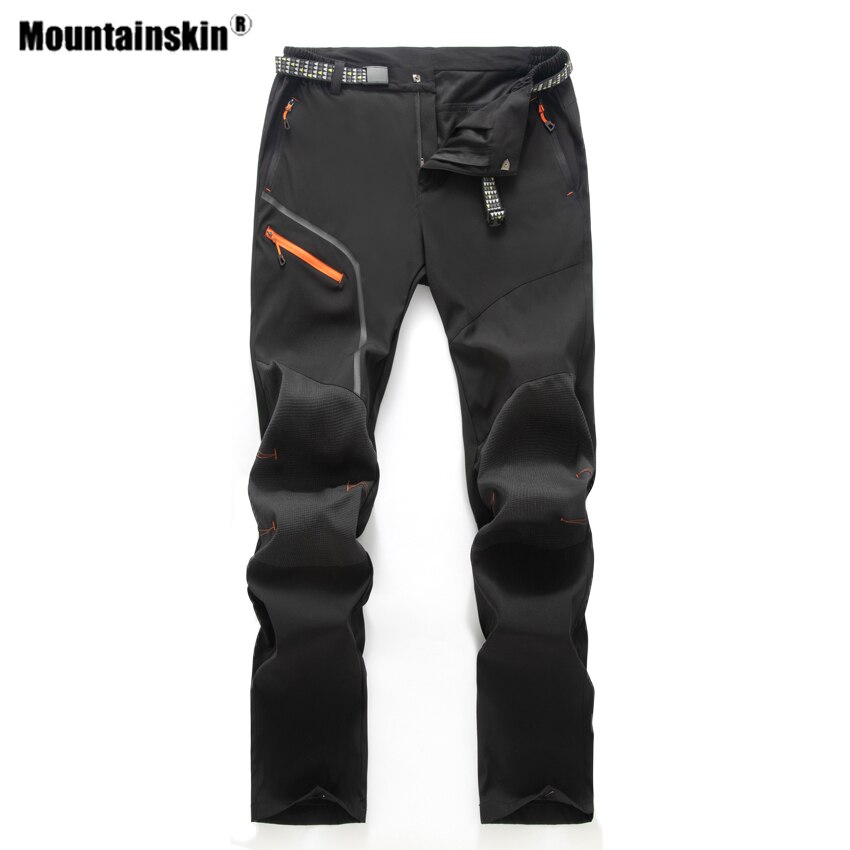 Mountainskin Men&#39;s Hiking Oblique Zipper Quick Dry Pants Outdoor Camping Fishing Comfortable Climbing Breathable Trousers VA915
