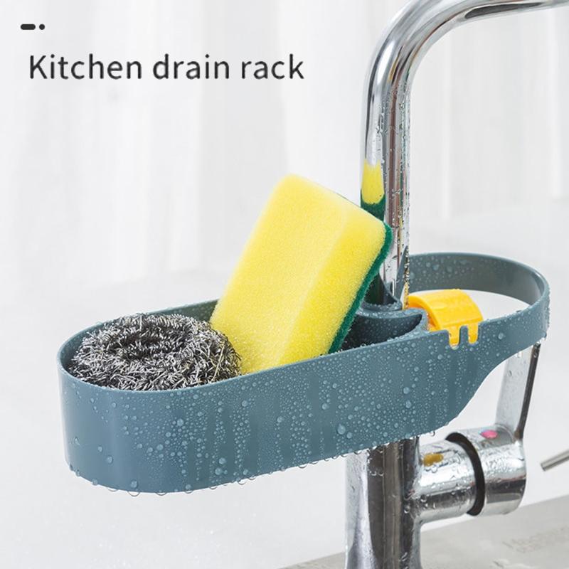 Keuken Spons Houder Plastic Gootsteen Caddy Organisator Duurzaam Borstel Zeep Afwasmiddel Afdruiprek Mand Voor Aanrecht