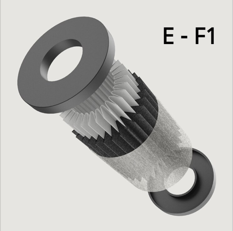 Purificador de aire con filtro Hepa H13 H14, filtro redondo de carbón activado, elimina el polvo, mata Virus y bacterias: E-F1