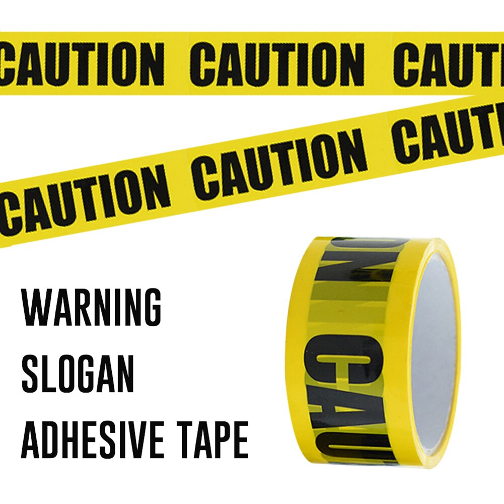 1 Roll Warning Tape Yellow Caution Tape Remind Work Safety Adhesive Tapes For Safety Barrier For Police Barricade 4.8cm×25M