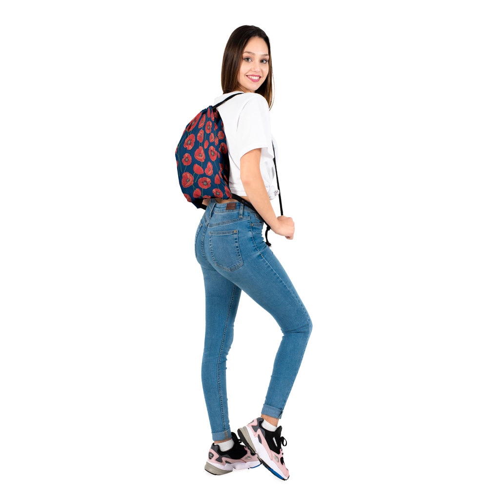 Quem se importa flor drawstring mochila feminina viagem à prova dwaterproof água simples natural 3d impressão para a menina desenhar sacos de corda moda