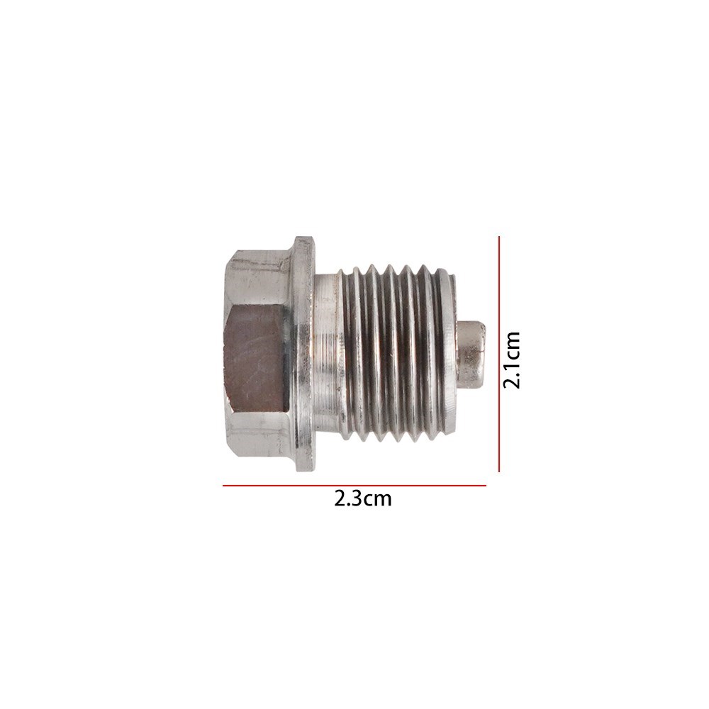M12x1.25 M14x1.5 M16x1.5 M18x1.5 de acero inoxidable magnético tapón de drenaje de aceite de drenaje de aceite tuercas de plata accesorios de coche pernos de Metal: Gris