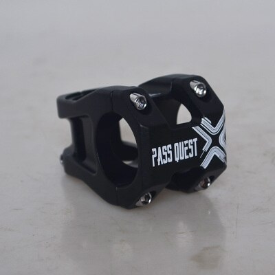 Pass quest haste de bicicleta mountain bike, haste de liga de alumínio 0 graus l: 40mm, acessórios de hastes de bicicleta mtb ultraleve, peça de ciclismo: Preto