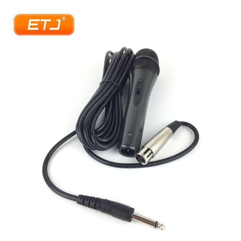 Dynamic KTV Microphone Uni-directional Vocal Wired Handheld Karaoke Microphone Plastic Body Lightweight Easy To Carry