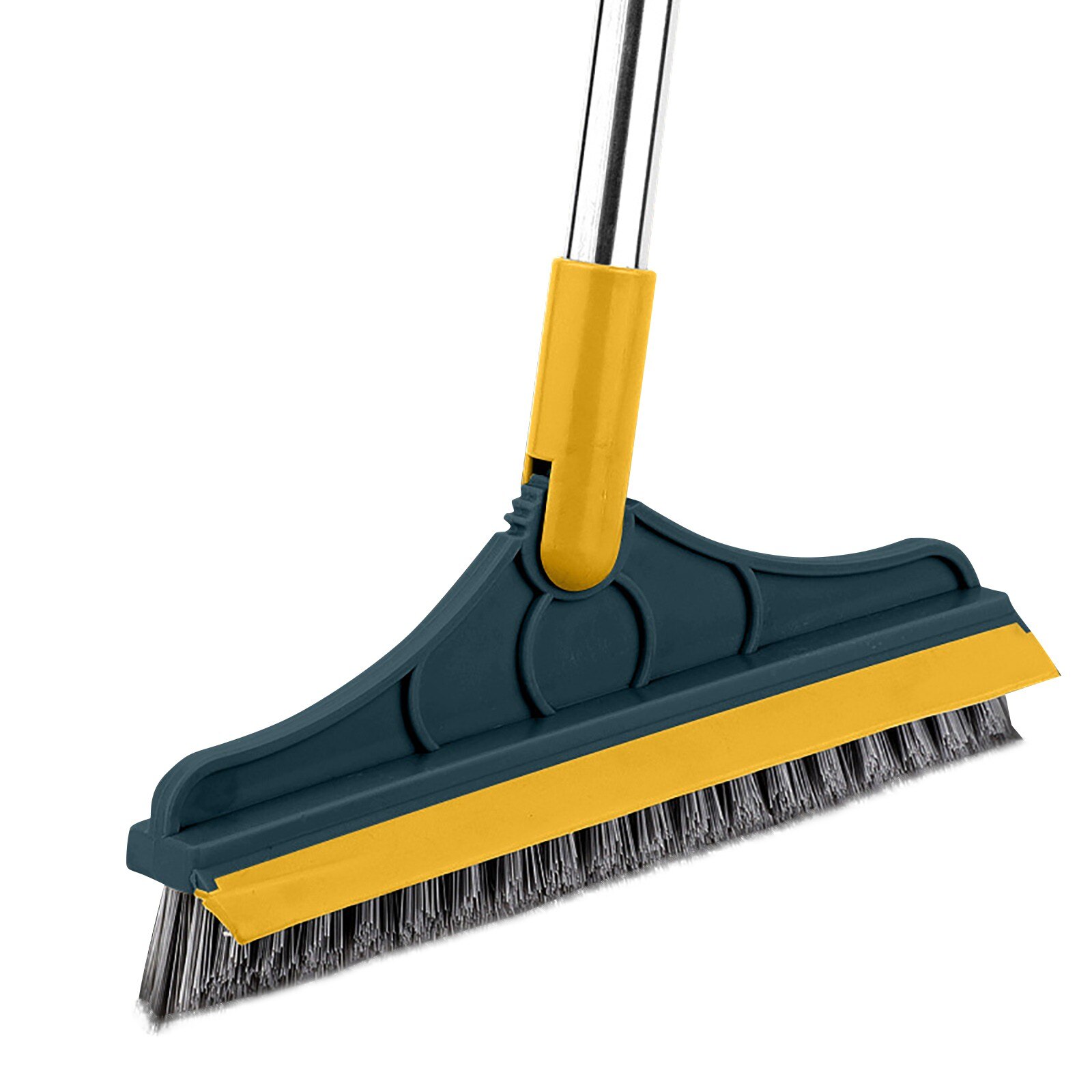 Floor Scrub Brush Push Broom With Long Handle Stiff Bristles Indoor Outdoor Broom For Cleaning Bathroom Kitchen Patio Tile Wall Grout Wood Floor Carpet Etc