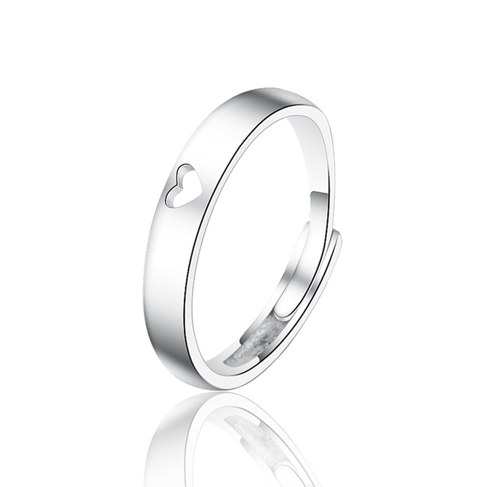 Bague en forme de cœur creux, bijou minimaliste, ouverture Multiple choix, de mariage, fiançailles: Men