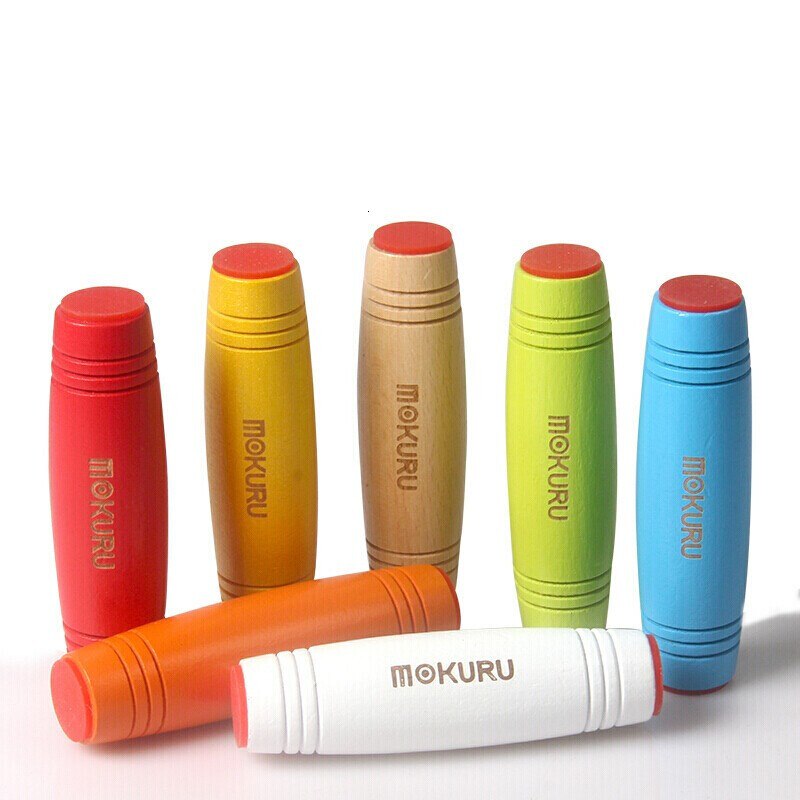 Japanese Mokuru Rollver Decompression Rod Beech Tumbler Desktop Flip Toys Desktop Fidget Stick Relieve Stress Focus Antistress
