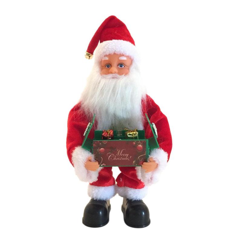 Christmas Electric Santa Claus Singing Doll Toy for Year Electric Christmas Doll Toy Navidad Xmas Decor: Green