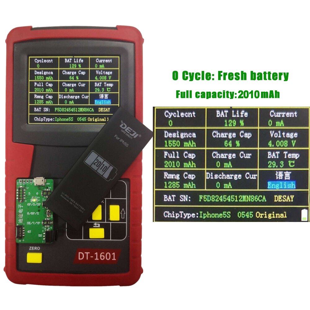 DEJI Replacement Battery for iPhone 5/5s/SE - 2010mAh High Capacity Li-Polymer Internal Battery