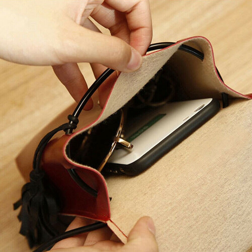 Damevesken skinn veske skulder dame cross body bag tote messenger