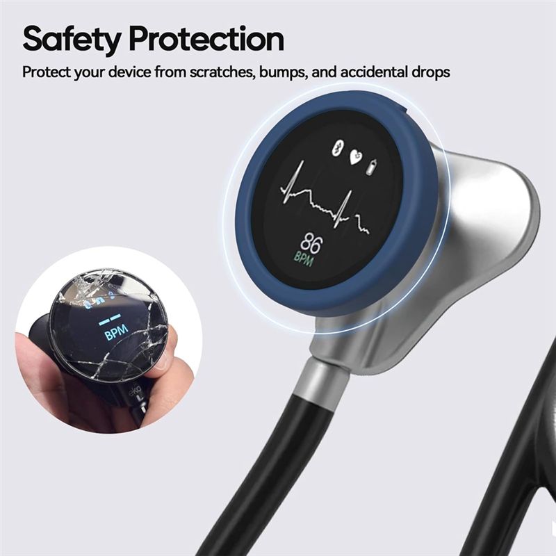 A01F-For EKO CORE 500? Digital Stethoscope,Dustproof Plug , 3-Pack Silicone Protective Cover Preventions Dust