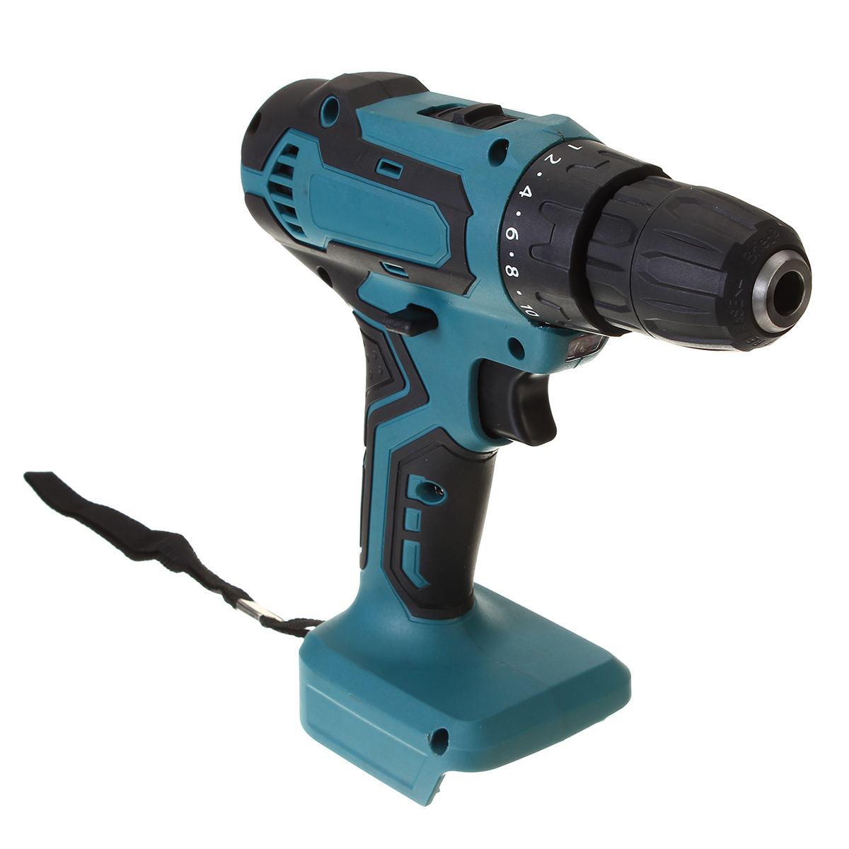18V 21V 90Nm Cordless Brushed Electric Drill Hammer Drill Screwdriver DIY Wood Power Tool Rechargable For Makita Battery 10mm: Blue