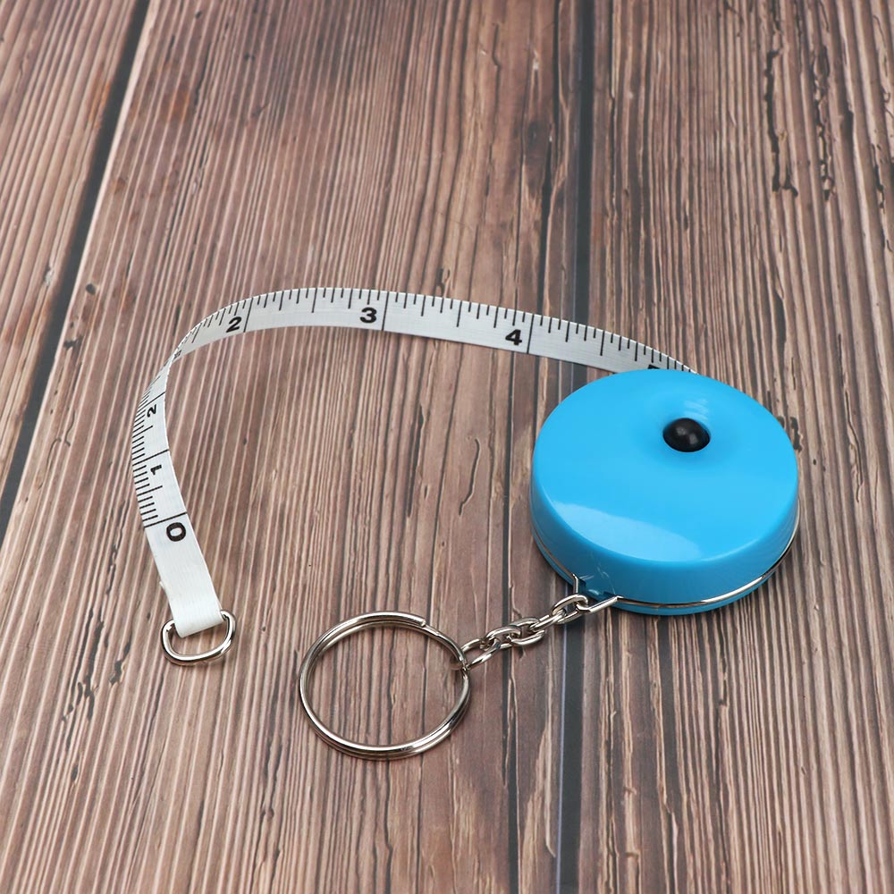 150CM/60 inch Tape Measure Portable Retractable Ruler Fabric Covered Craft Tailor Ruler Measuring Tape Sewing Tools Accessories: blue