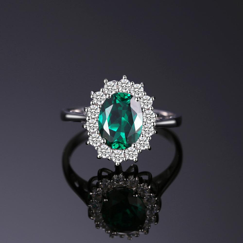 Jewpalace Prinses Diana Gesimuleerde Emerald Ring 925 Sterling Zilveren Ringen Voor Vrouwen Engagement Ring Zilver 925 Edelstenen Sieraden