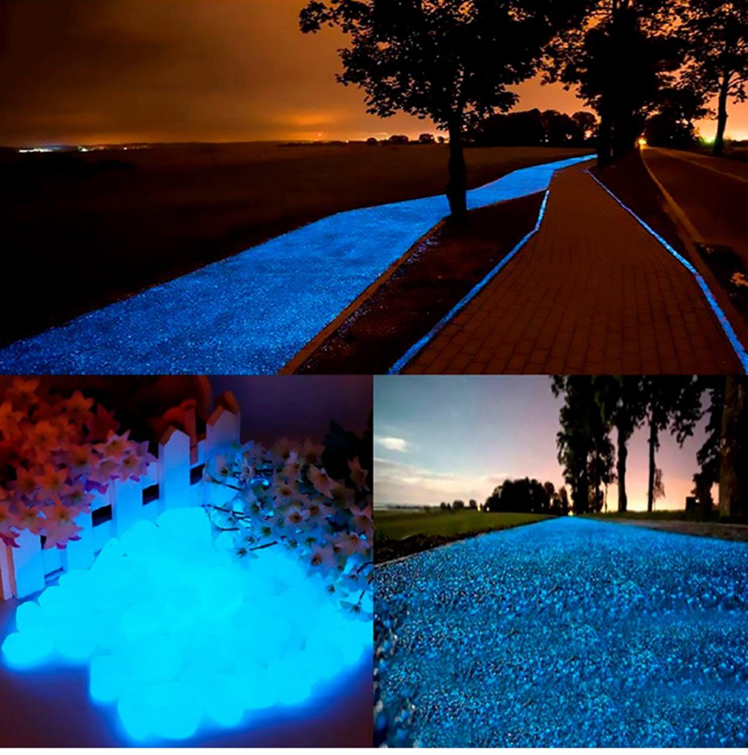 Taoup 25/50 stücke Luminous Glow Steine Glow in The Dark Garten Hof Dekoration für Aquarium Kiesel Felsen Pfad Terrasse Rasen fisch Tank