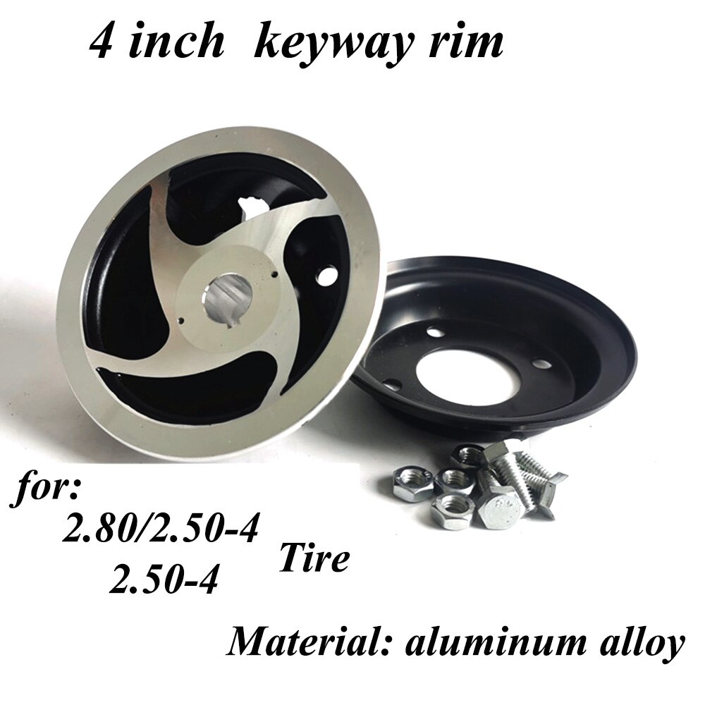 Llanta de Aleación de aluminio para patinete eléctrico, pieza de llanta de 4 pulgadas para MiNi Moto,ATV y Go Kart, 2,80/2,50-4 2,50