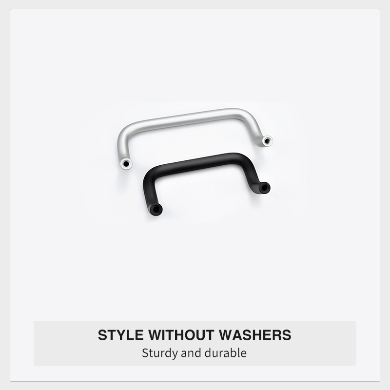 Handle Aluminum Alloy Profiles Bending Type With Double Single Hole Gasket For Industrial Chassis Cabinet Door Distribution Box