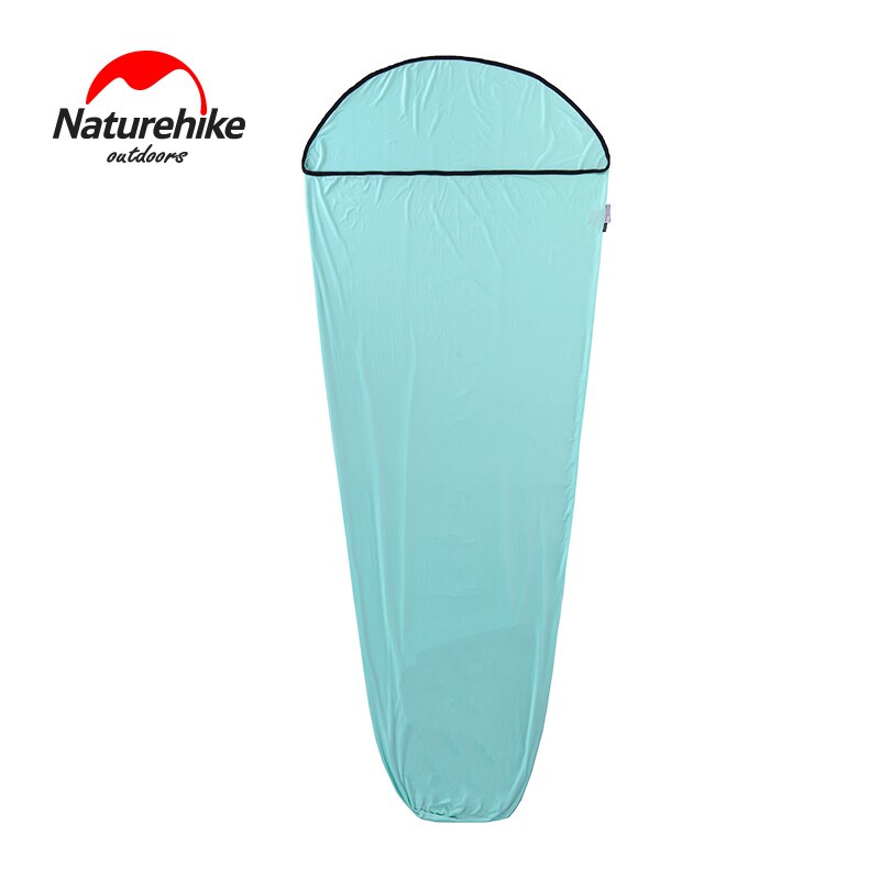 Naturehike all&#39;aperto sacco a pelo per mummia ad alta elasticità campeggio sacco a pelo ultraleggero fodera lenzuolo portatile Hotel Anti sporco: Lightblue