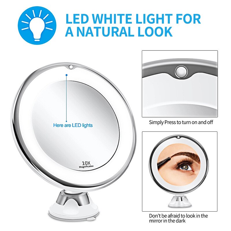 Make Up Spiegel Met Verlichting Led Make Geleid Verlichte Mini Circular Spiegel Spiegel Cosmetische Spiegel Met Led Verlichting