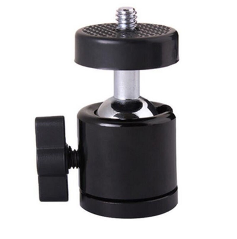 Aluminium 360 Swivel Bal Statiefkop 1/4 "Schroef Mount voor DSLR camera Flexibele Mini Statief Balhoofd Stand