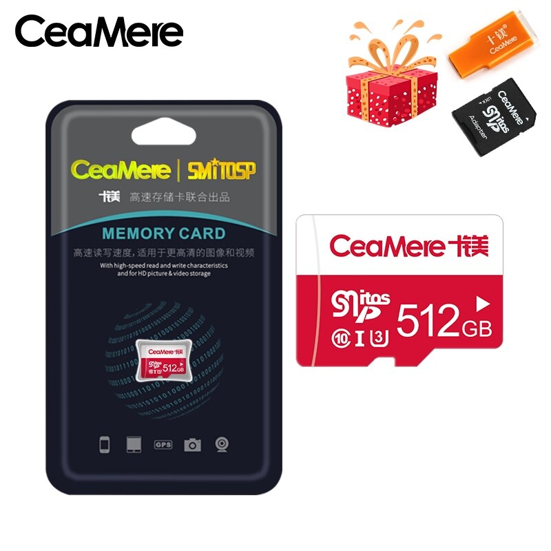 Tarjeta de memoria CeaMere 256GB 128GB 64GB U3 UHS-3 32GB tarjeta Micro sd Class10 UHS-1 tarjeta de memoria flash Microsd TF/SD para tableta