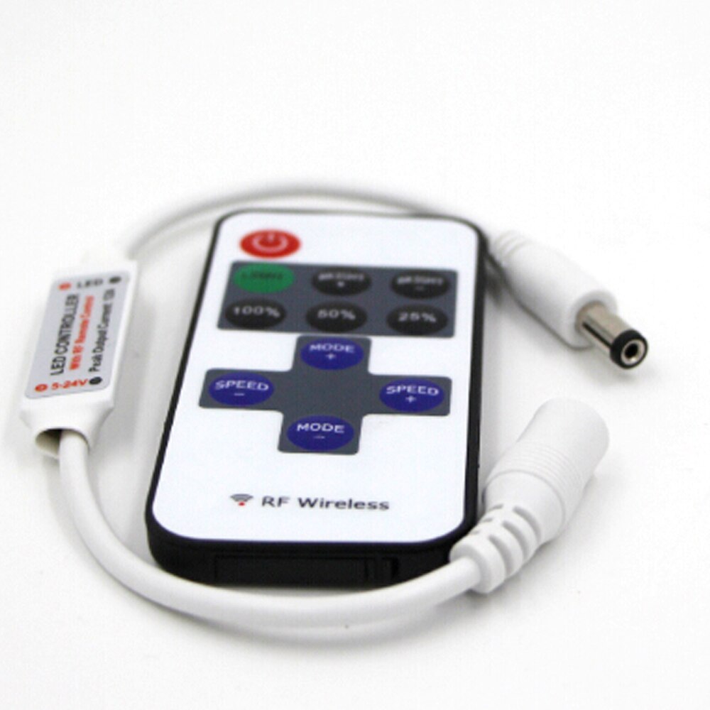 Led Dimmer DC5-24V 12A Mini Wireless Rf Controller 11Keys Rf Afstandbediening Voor 5050/3528 Enkele Kleur Led Strip Flexibele licht