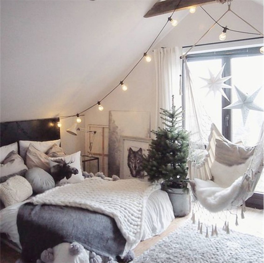 10 20 pærer ledet kloden streng fe lys jul  g50 utendørs vanntett ledet lys streng lys bryllup hage fest uteplass Port