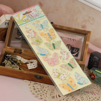 Papel de felicitación Eno, pegatinas 3D para hacer tarjetas de decoración, pegatinas de scrapbooking, pegatina retro de papel artesanal: 07