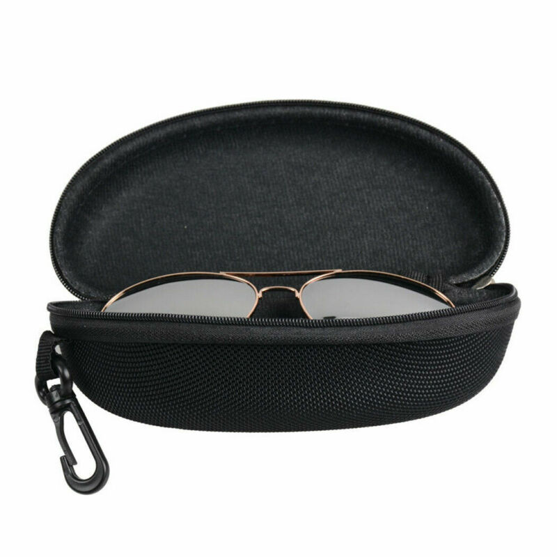 Gafas de sol con cremallera resistente a la presión, Estuche portátil duro, caja de anteojos, funda, bolsa, accesorios de viaje, bolsas de almacenamiento