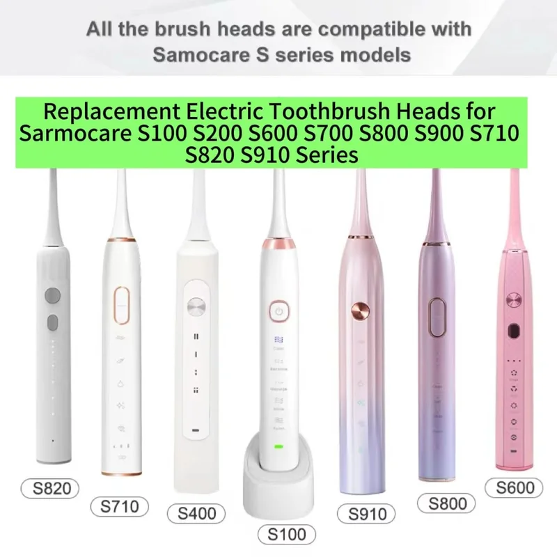 Sarmocare Electric Toothbrush Heads for S100 S200 S600 S700 S800 S900 S710 S820 S910 Electric Toothbrush for Digoo DG-YS11